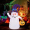COSTWAY 180CM Halloween Deko Outdoor, LED Aufblasbarer Halloween-Geist mit Kürbis, Schreckliche Dekogeist für Hausgarten Rasen Garten Party, selbstaufblasend