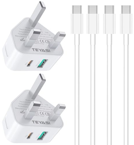 Samsung Charger,2 Pack USB Type C Charger Cable and Plug Fast Charge with 25W PPS Super Charging for Galaxy S23/S22/S21/S20 fe/A15/A14/A13/A23/A05S/A04S/A25/A33/A34/A35/A52/A53/A54/A55/M15/M35/M55