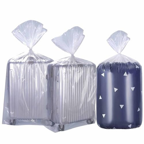 QISF 3 Pack Extra Large Clear Plastic Storage Bags - 90 x 120cm Flat Large Plastic Bags,Huge Storage Bags Moving Bags for Luggage, Suitcase, Furniture, Quilts, Plush Toys, Office Chairs