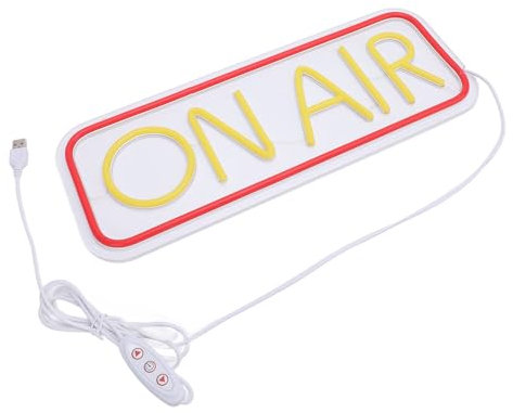 On Air Neonschild, USB-betriebenes Rot-gelbes LED-Neonlicht, Live-Dekorationsschilder, Lichter für Tiktok, Studio, Wand, Schlafzimmer, Spielzimmerdekoration