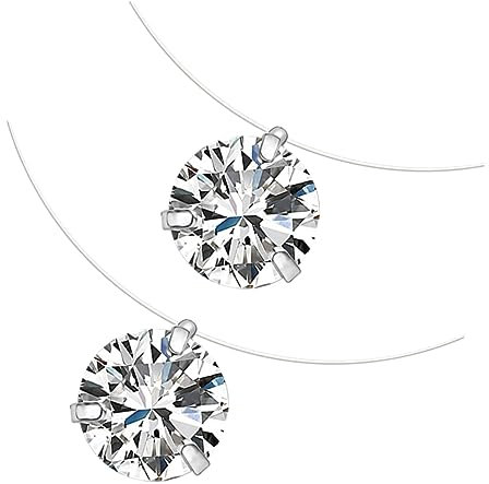 Homoyoyo 2 Collane Per Ragazze Adolescenti Collana Con Ciondolo in Zircone E Filo Di Pesce Per Ragazze