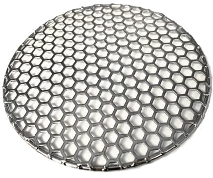 10-40 cm Durchmesser Edelstahl 304 Lebensmittelqualität Runder BBQ Holzkohlerost Grillgrill mit Zellenlöchern Gitternetz(40CM Diameter)