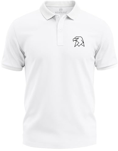 Neverless® Poloshirt Herren Bär Tierlogo im Polygon-Stil – Kurzarm Polo Sommer Outdoor Fashion Modern Fit