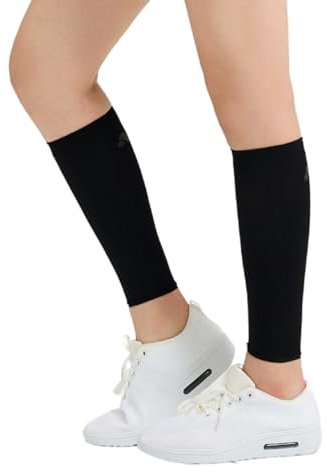 aepra manchons mollet sport compression – course, marathon, fitness, sport – homme et femme – 1 paire Noir Nuit