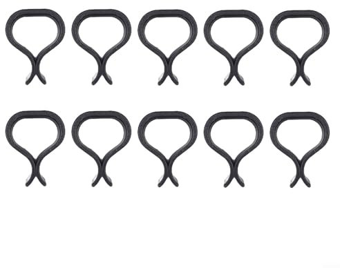 10 schwarze Verschlüsse für Rattan-Sofa, rutschfeste Clips für Gartenmöbelverbindungen (klein)