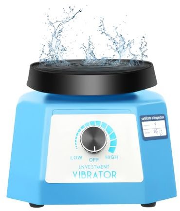 Dental Rüttler, 100W 220V Round Vibrator Elektrisch Lab Oszillator Gipsrüttler Rüttelplatte Klein, Reiner Kupfermotor, Einstellbare Geschwindigkeit Vibrator Dentallabor Vibratoroszillator, Blau