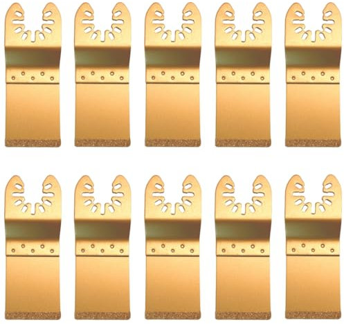 10 Pack - 35mm Carbide End Cut Multi Tool Blades for Bricks, Plaster And Grout Removal Cutter Saw Set Compatible with Dremel Fein Multimaster Makita Etc Oscillating