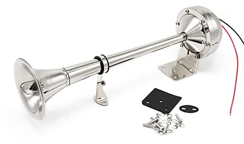 Acouto 24 V Single Trompet Horn Marine Boat Horn 125 DB Elektrische für LKW Yachtbus 24 V Fahrzeuge auf der Straße Die Super 125dB Kann Nicht und Die Sicherheitsstabilität für Horn24V Sorgen