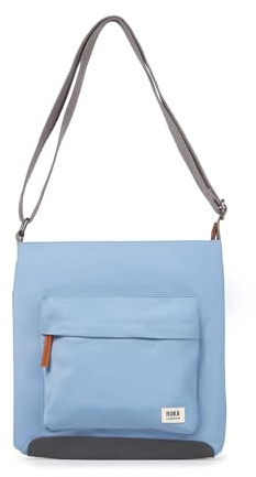 ROKA London Kennington Sustainable Crossbody Recycled Nylon Retro Blue