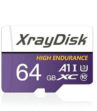 Tarjeta Micro-SDXC Alta Resistencia, 64GB, Clase 10, A1, U3, con Adaptador SD (64, GB)