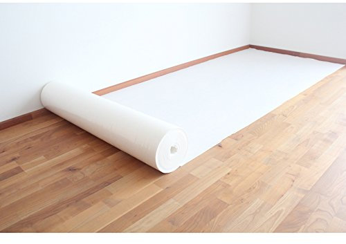 DEWEPRO® selbstklebendes Schutzvlies 1m x 25m - 120g/m² - Treppenschutz Vlies, Malervlies, Abdeckvlies bei Renovierungen, Umzüge und Malerarbeiten