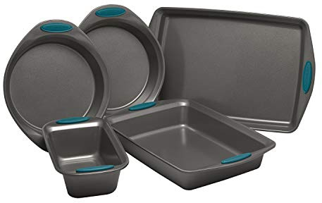 Rachael Ray 47021 - Set da forno antiaderente, in acciaio, colore: Blu marino