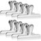YuCool Edelstahl-Klemmen, Clips für Chips-Beutel, 10,2 cm breit, robustes Papier-Versiegelungswerkzeug für Kaffee, Lebensmittel, Brot, Taschen, Küche, Zuhause, silberfarben, 8 Stück