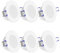 linovum WEEVO 6er Set IP44 Einbaustrahler LED 230V rund - runde Deckenspots warmweiß 3,5W Bad & Außen - flacher Einbau 29 mm