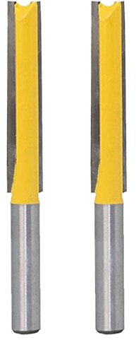 2 Stücke Fräser Nutfräser Holzfräser mit 8mm Schaft, Langer Schnittlänge, Gesamtlänge 83 mm, Schnittlänge 50,8mm