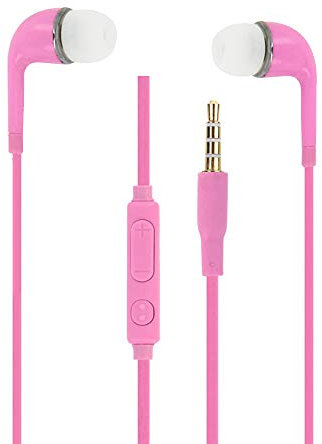 Ph26 Auriculares Rosas Audio in-Ear de Silicona Ultra Confort Aislamiento el Ruido con Control de Volumen y micrófono para LG G3