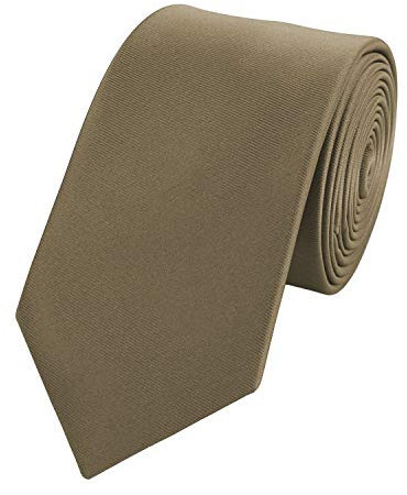 Fabio Farini - einfarbige elegante Unicolor Krawatten für Herren - 6cm/8cm zur Auswahl Gelb Dunkelgold-Kupfer Schmal (6cm)