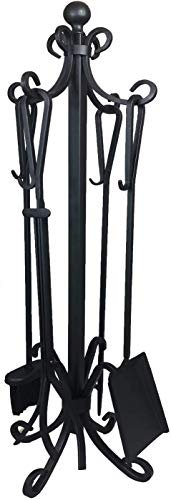 AshmanOnline 123 FirePlaceToolSet, Gusseisen, Schwarz