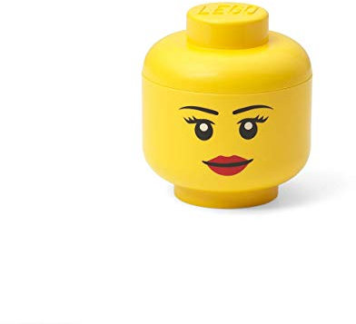 Room Copenhagen LEGO, Storage Head - Stackable Storage Solution, Holds up to 100 Building Bricks - Mini, Girl
