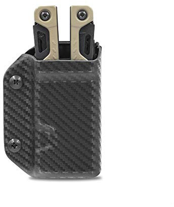 Clip & Carry Kydex Multitool Sheath for LEATHERMAN OHT - Made in USA (Multi-tool not included) EDC Multi Tool Sheath Holder Holster Cover (Carbon Fiber Black)
