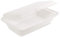 50x Bio Take Away Box weiß 250 x 162 x 63 mm aus Zuckerrohr | nachhaltige To Go Lunchbox Essensbox mit Deckel | Lebensmittel Behälter Einweg | kompostierbar auslaufsicher