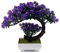 yoerm Kleine künstliche Pflanzen – künstlicher Bonsai-Baum, violett, Raumdekoration für Zuhause, Schlafzimmer, Bauernhaus, Wandregal, Büro, Schreibtisch, hoch, 21,6 cm