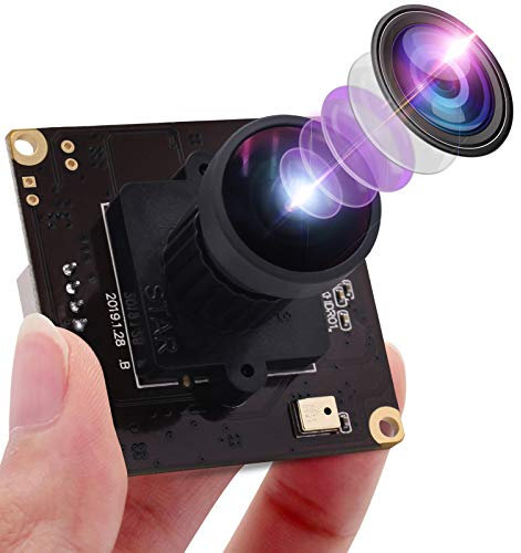 Hotpet USB 4K Webcam Mini Camera Module avec 170 Degrees, Camera Web Ultra HD 2160P avec capteur IMX317 Aluminium Webcamera UVC Support, Plug & Play for Windows, Android, Mac, Linux