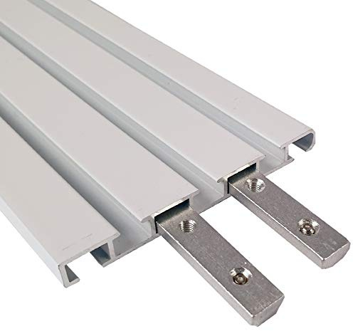 Bestgoodies Verbinder für Weiß - 1/2 Lauf Aluminium Vorhangschiene (2 Stück)