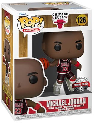 Funko POP! NBA: Chicago Bulls - Michael Jordan mit Jordans - (Blk Enamel Pinstripe Jersey) - Vinyl-Sammelfigur - Geschenkidee - Offizielle Handelswaren - Spielzeug Für Kinder und Erwachsene