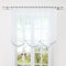 HongYa Gardine Store mit Kräuselband Transparenter Voile Bogenstore Blumenfenster Küche Vorhang mit Satinband H/B 120/300 cm Silber
