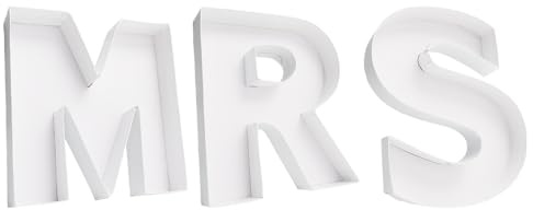 WENPACK 20.8cm Paper Mache Cardboard Letter Shaped Box Candy Sweet Container (MRS)