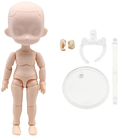 niannyyhouse DOD 13cm Doll Action Figures Body Suitable for 1/12 BJD Dolls Head Dress Up (Peach Pink-Standard Package B)