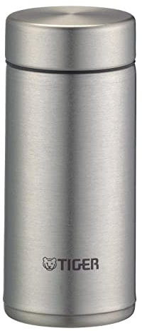 Tiger Trinkflasche 201.1 g (200ml) Schraubbecher Flasche Edelstahlflasche Vakuumisolierte Flasche Heiß- und Kältehaltung für den Heimgebrauch Tumbler Edelstahl matt MMP-K021XM