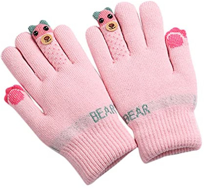 Blingko Baby Handschuhe 12-18 Monate Winter Kinder Sport Winddicht Laufhandschuhe Softshell Handschuhe Flexibler Finger-handschuh für Laufen Skifahren Wandern Snowboard