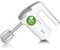 EMERIO HM-126681 Batteur à main sans fil avec 2 agitateurs 3 vitesses 2000 mAh/7,4 V Sans BPA Indicateur de niveau de batterie Câble de charge USB Jusqu'à 10 cycles à 3 min Rechargeable