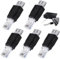 5 Pack USB to Ethernet Adapter, USB to RJ45 Adapter Laptop LAN Network Cable Ethernet Converter Plug PC Crystal Head RJ45 Male to USB 2.0 AF A Female Adapter's Connector