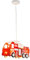 bmf-versand® Hängeleuchte Kinderzimmer in Feuerwehr-Optik 2-flammig - Pendelleuchte Kinderlampe Junge Mädchen - Hängelampe Höhe 1200 mm Länge 430 mm E27-Fassung