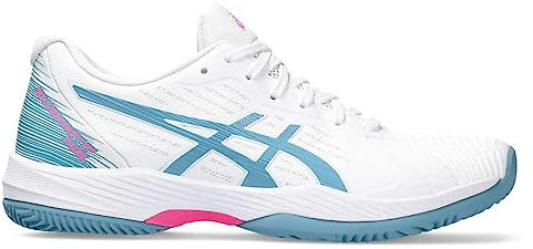 ASICS Damen Solution Swift FF Padel Sneaker, White/GRIS Blue, 37 EU