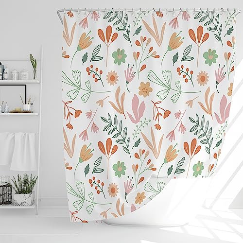 JJ PRIME - Tenda Doccia 180x180 | Tenda Doccia Antimuffa Doccia | Tenda Doccia Angolare | Tenda Per Vasca Da Bagno Angolare | Tenda Bagno Doccia Shower Curtain - Tenda Per Doccia Angolare (Floreale)