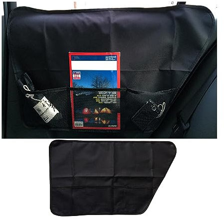 JNNJ Universal 600D Oxford Stoff Wasserdicht Autositz Rücksitz Organizer, Autositzschoner Rückenlehne, Auto Aufbewahrungstasche für Autos, SUV, LKW und Van, Schwarz