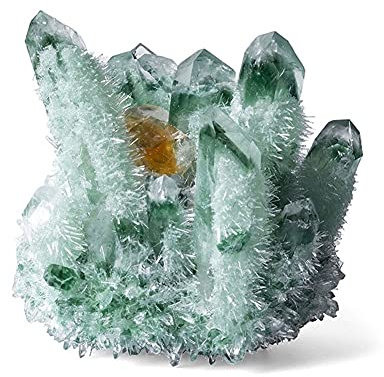 GEBSKI Espécimen de Piedra Preciosa de decoración de racimo de Cuarzo de Cristal Verde Natural Reiki (Size : 300g)
