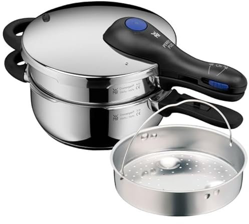 Perfect Plus One Pot Schnellkochtopf-Set mit Dampfgareinsatz, 4,5 und 3,0 Liter, stapelbar