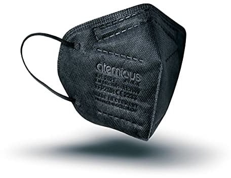 atemious PRO 2 BLACK FFP2 Maske schwarz einzeln verpackt EN 149:2001+A1:2009 CE 2233 (50)