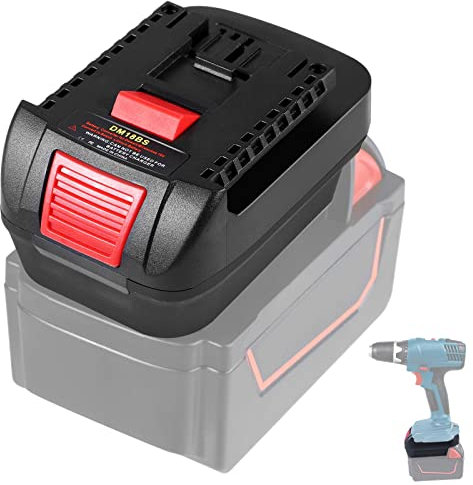 DM18BS Adaptateur pour outil professionnel Bosch GBA pour Dewalt 20 V et Milwaukee 18 V Adaptateur de batterie Convertisseur (pas PBA)