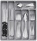Lifewit Organizer Posate da Cassetto, Portaposate Porta Posate Cucina Cassetto Scolaposate Grande Porta Utensili Cucina, per Cucchiai Forchette Coltelli Stoviglie, 6 Scomparti, Grigio
