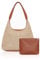 Sac fourre-tout en paille pour femme – Sacs à main fourre-tout bohème pour l'été 2024, abricot