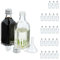 Relaxdays Mini Bouteilles en Verre, Lot de 25, Petites fioles à remplir, 50 ML, Bouchon à vis, Transparent/argenté