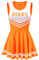 LittleForBig Combinaison sans manches pour femme - Douce et soyeuse - Mini robe moulante, Orange, XL