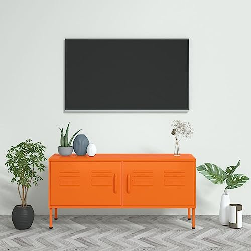 Générique Meuble TV Orange 105x35x50 cm Acier,Meubles,Meubles TV,16 kg,Orange,336228
