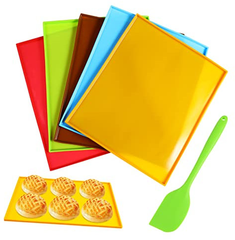 GOOHOCHY Silikon Backmatte mit Erhöhtem Rand und Spatel Antihaftbeschichtet Hitzebeständig von 50 °c bis 250 °c für Backofen